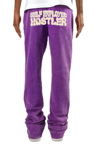 Self Employed Hustlers - Purple Flare Pants (WOMEN)