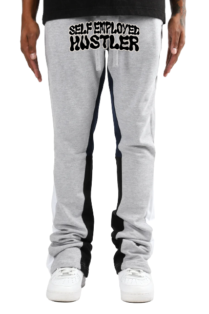 Self Employed Hustlers - Grey Flare Pants (UNISEX)